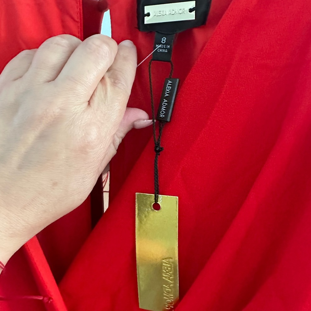 New Alexia admor red dress beautiful size 8 - Picture 7 of 9